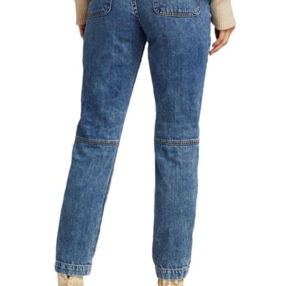 Jonathan Simkhai Standard Henley Tie-Waist Straight Jeans Size 31 NWOT - Picture 13 of 16